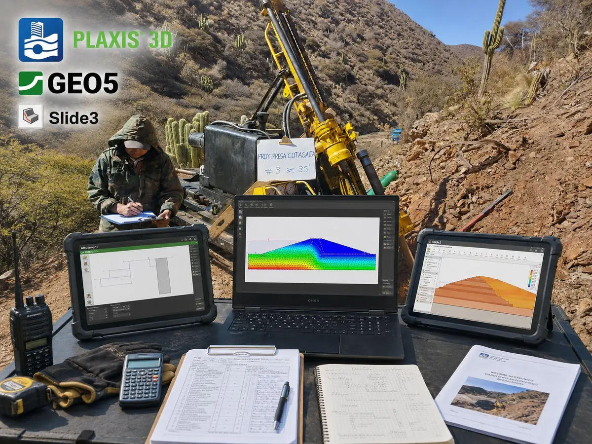 Ensayo geotécnico in situ realizado por personal de CONSGRAL